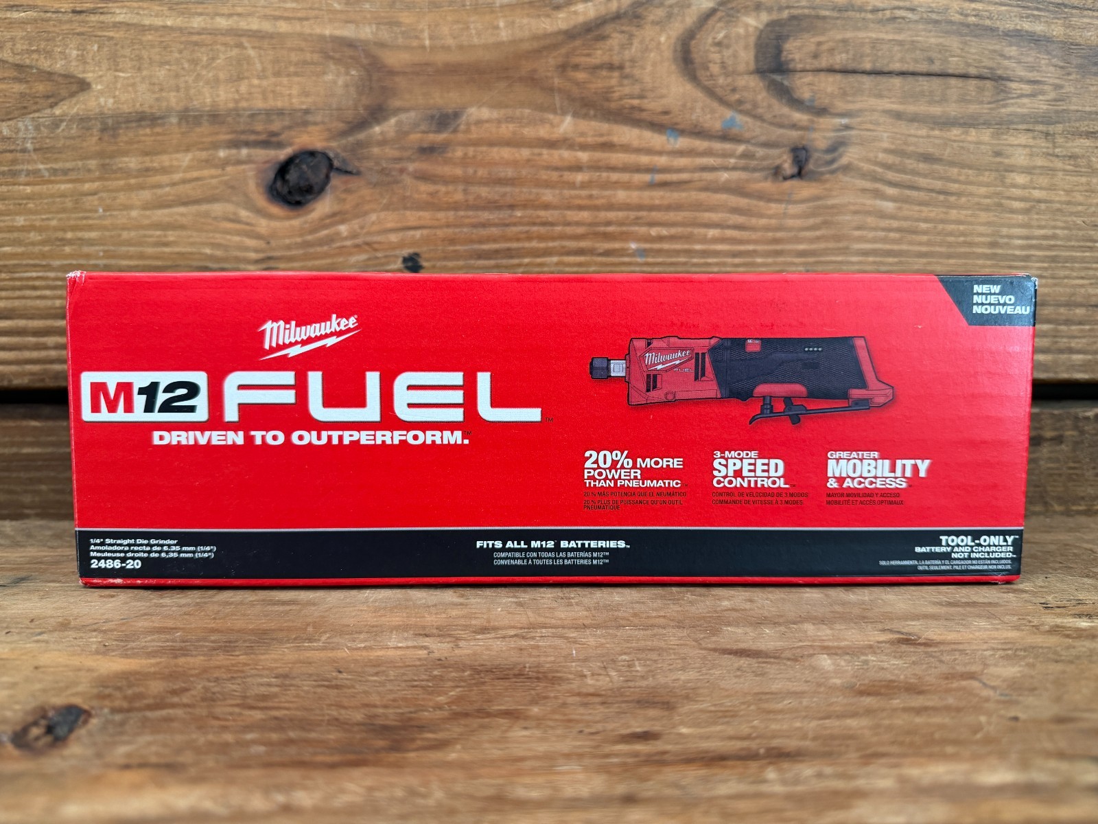 Milwaukee Tool M12 Fuel 1/4" Straight Die Grinder 2486-20 TOOL ONLY (Qty)
