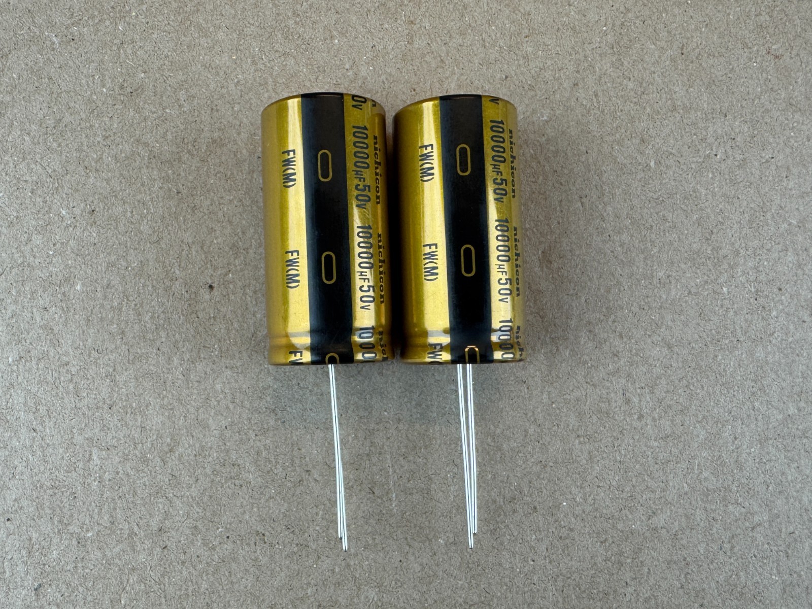 2 New Replacement Main Capacitors fr Sansui 5050 6060 Nichicon 10000 uf 50v 25mm