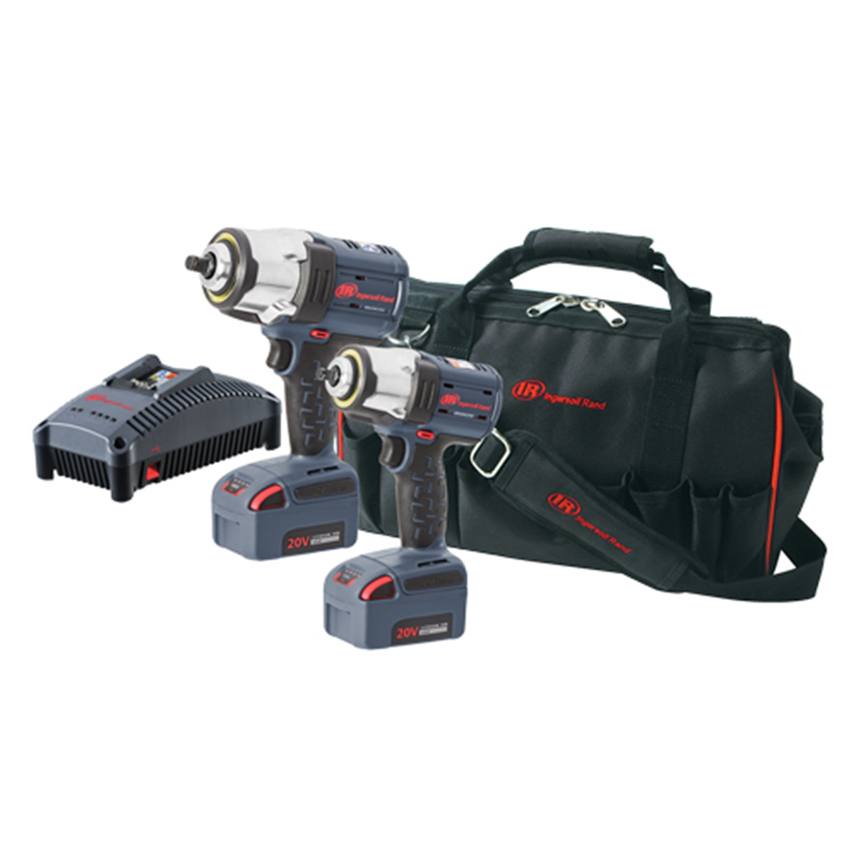 Ingersoll Rand IQV20-K201 Impact Wrench Kit W7152 and W5133 with Battery