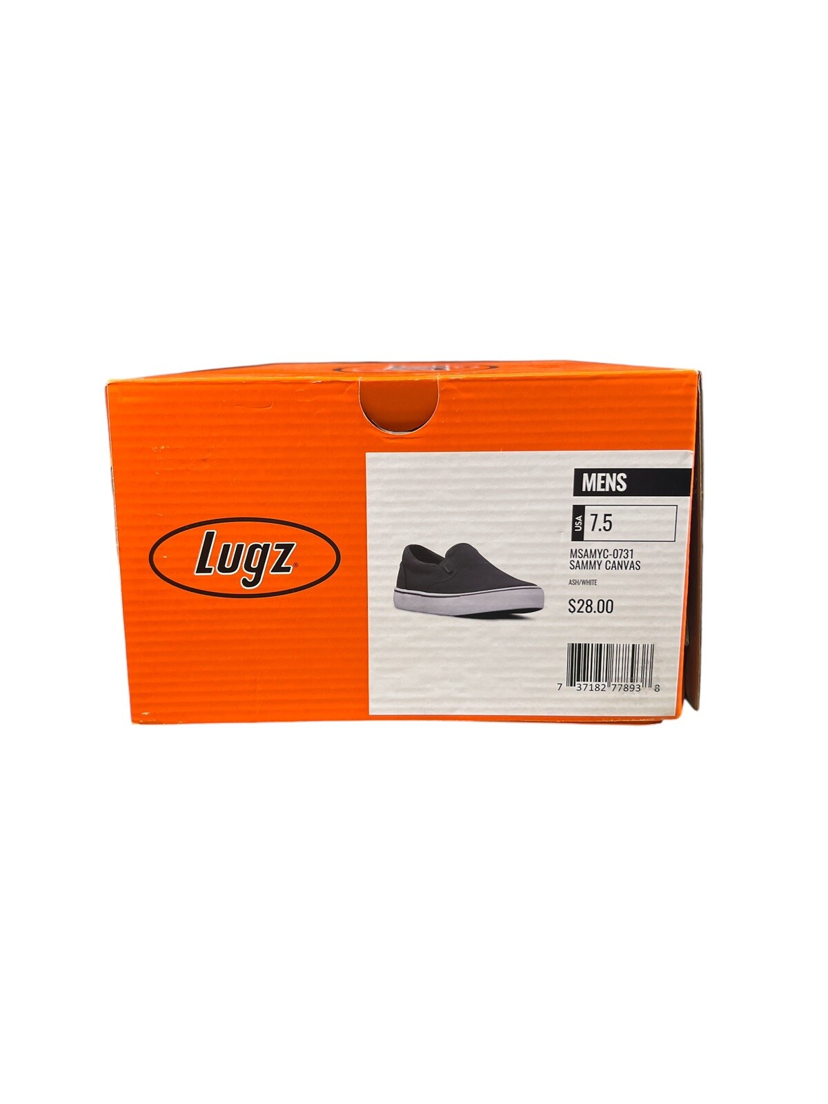 Lugz Men's Sammy Canvas Slip-On Sneakers Size 7.5 Grey Comfy Casual Shoes-NEW
