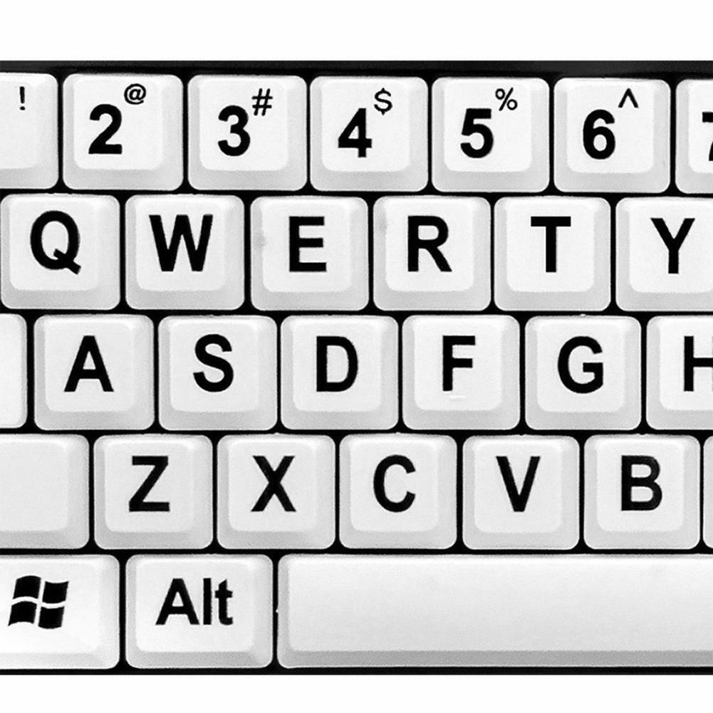 Large Print Wired Keyboard Desktop Laptops USB Seniors Elderly Visually Impaired