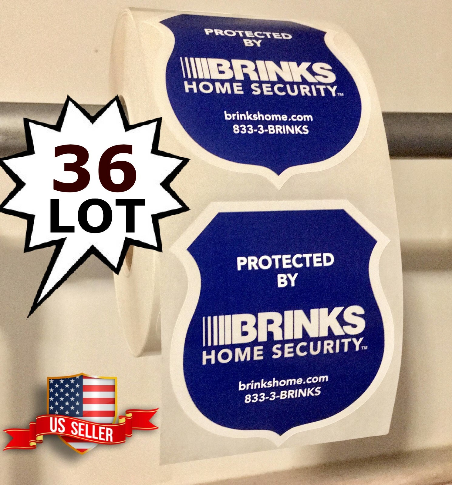 Home Security Window Door Warning Sticker Decal For BrinksSystem sign