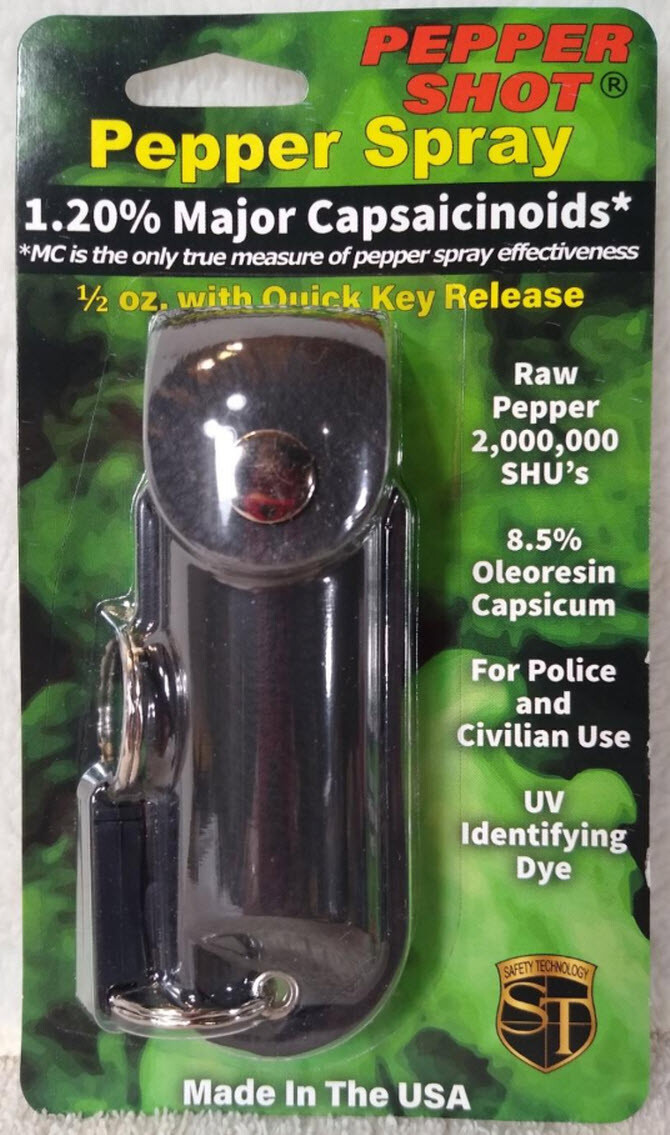 2 Pack Key Chain Pepper Spray .50oz Black & Red Sim. Leather Case Security-".