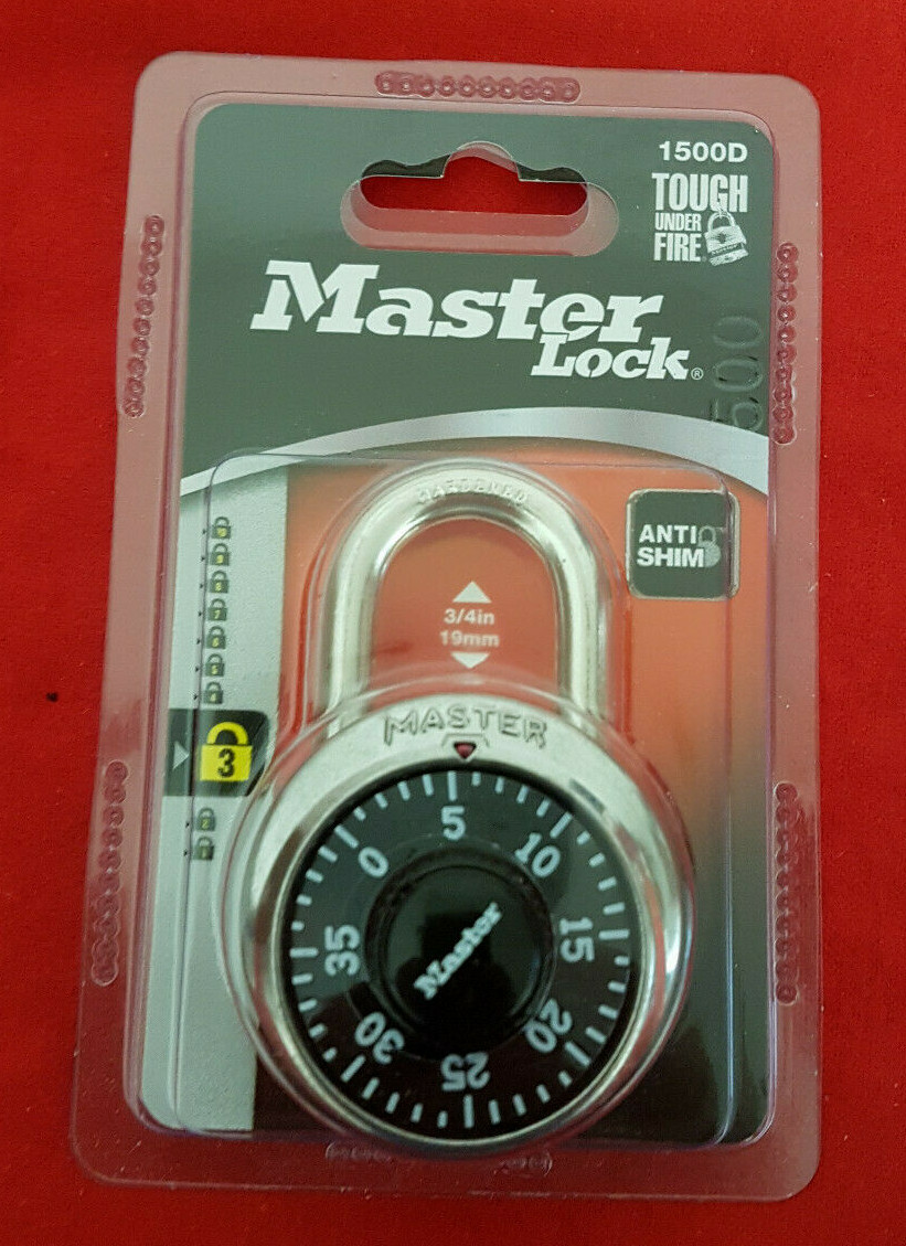Master Lock 1500D Combination Lock. New in Package.