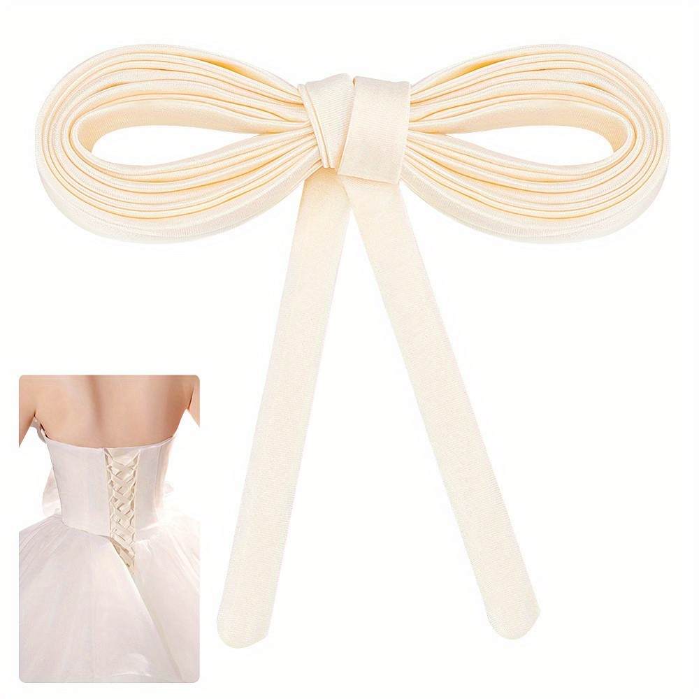2pcs Satin Rope for Women's Wedding Dress Zipper Replacement Adjustable Fit