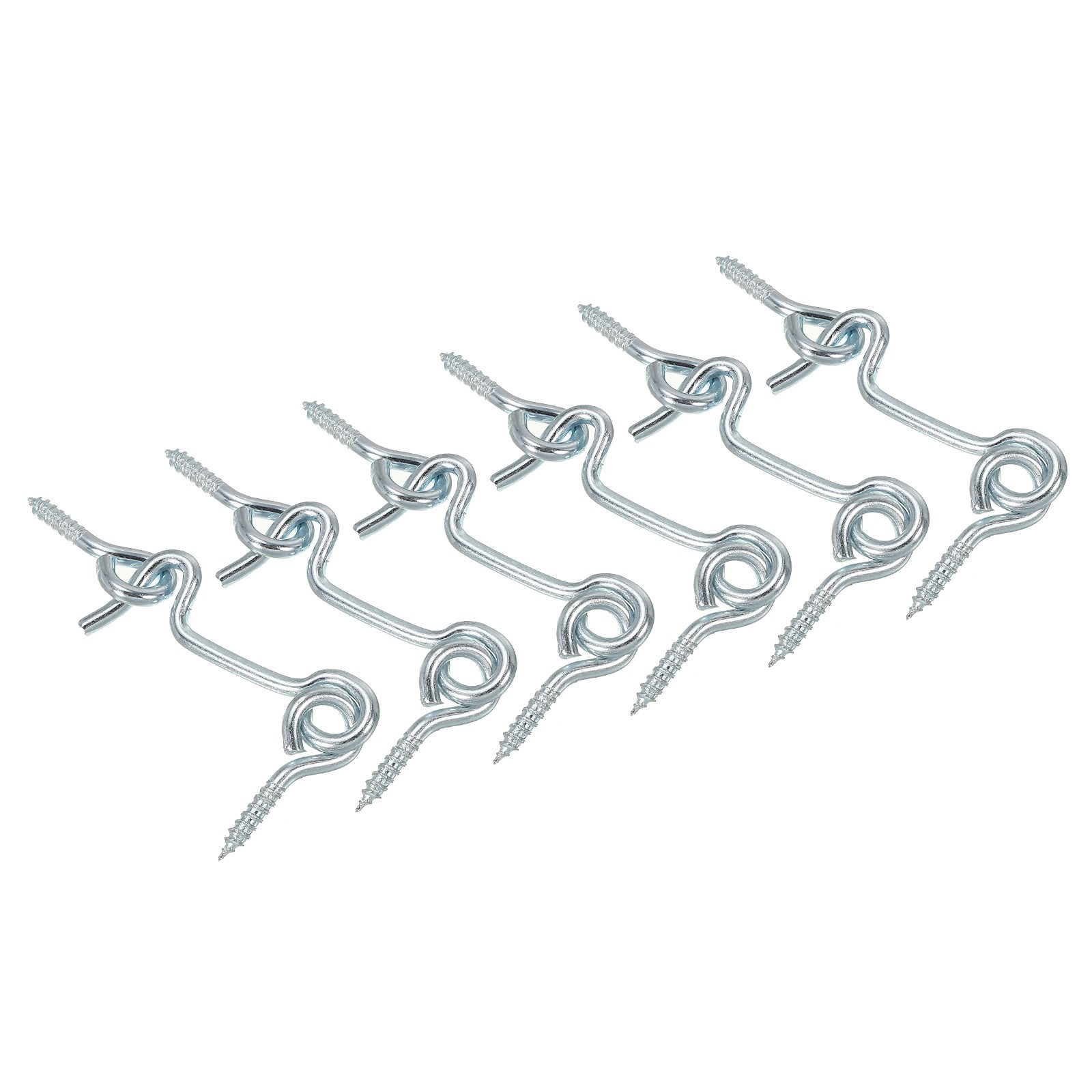 1.5" Barn Door Latch, 6Pcs Carbon Steel Sliding Door Cabin Hook Eye Latch Lock