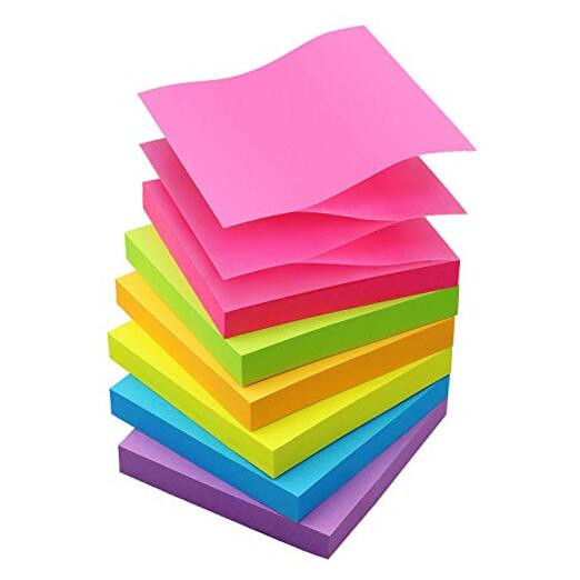 Sticky Notes 3x3 Pop Up Self-Stick Notes Pads with 6 Bright Colors, Easy to