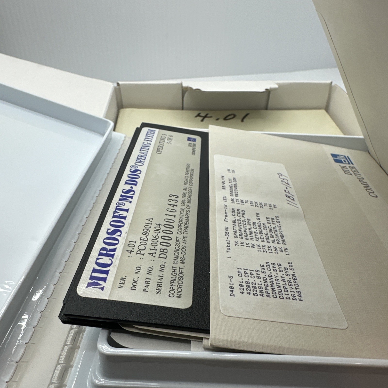 microsoft ms-dos dtk computer 4.01