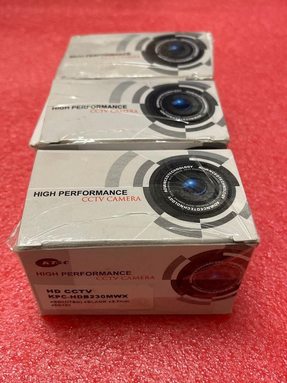 KT LOT OF 3 KPC-HBD230MWX HIGH PERFORMANCE CCTV CAMERAS