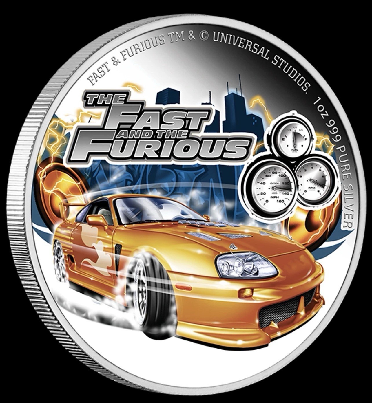2023 Niue Fast and the Furious Toyota Supra 1 oz Silver Proof in Capsule w Box