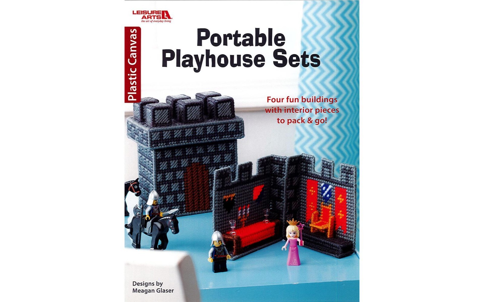 PORTABLE PLAYHOUSE SETS Plastic Canvas Pattern Book ~ Castle, Farm, Cafe & House