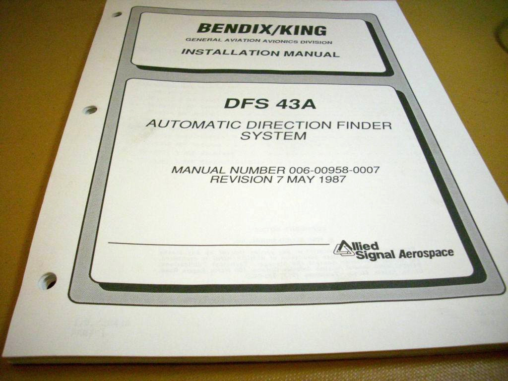 Bendix DFS-43A ADF System install manual