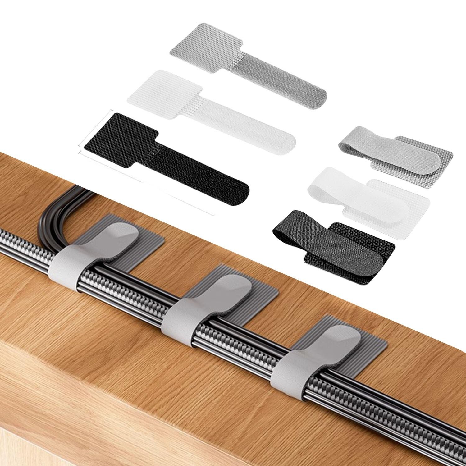 Adhesive Cord Holder Hooks 45 Pack Cable Management Organizer Reusable Holder...