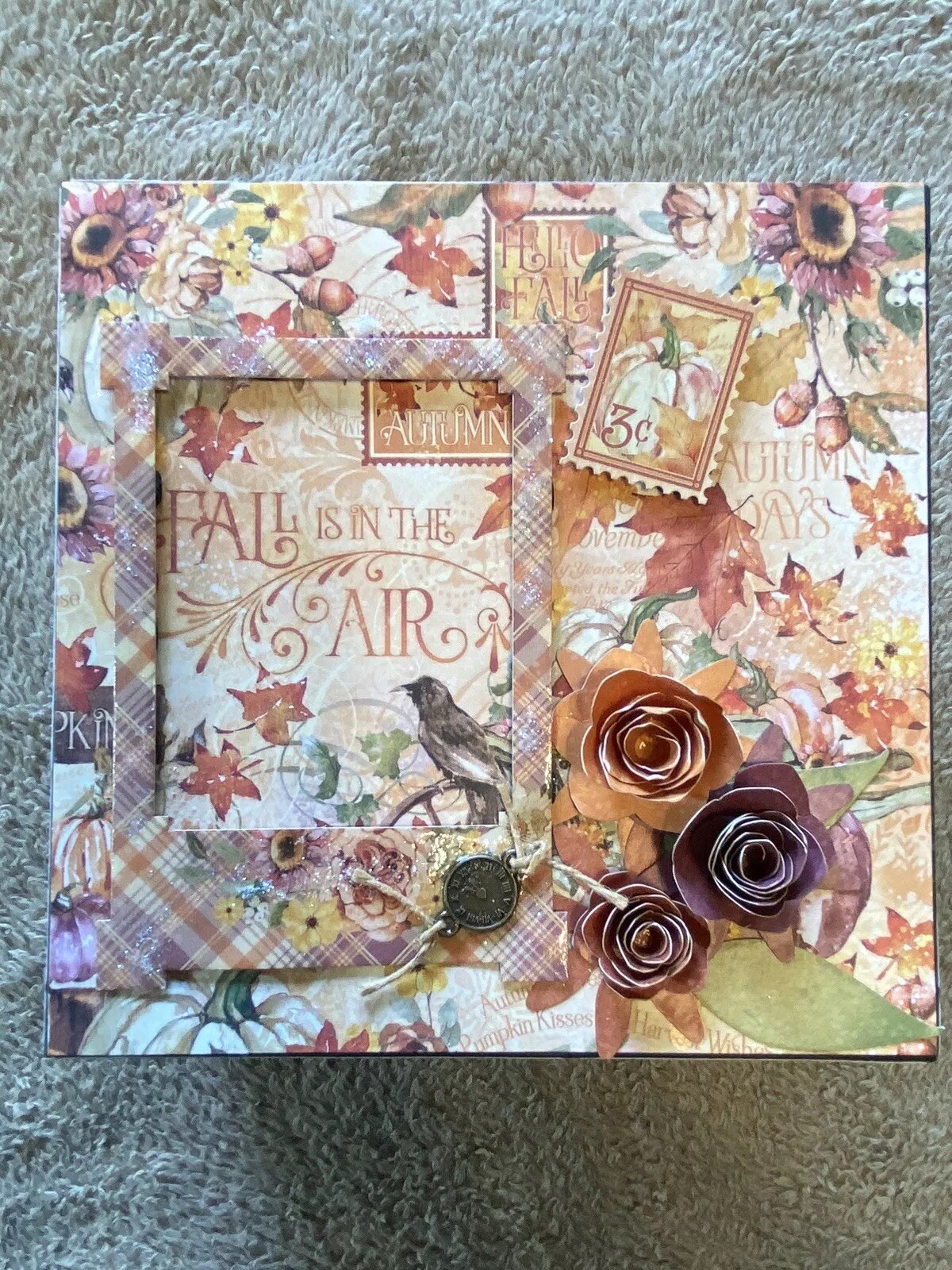 Handmade Hand Crafted 3D FALL Cards & Box Free Shipping!
