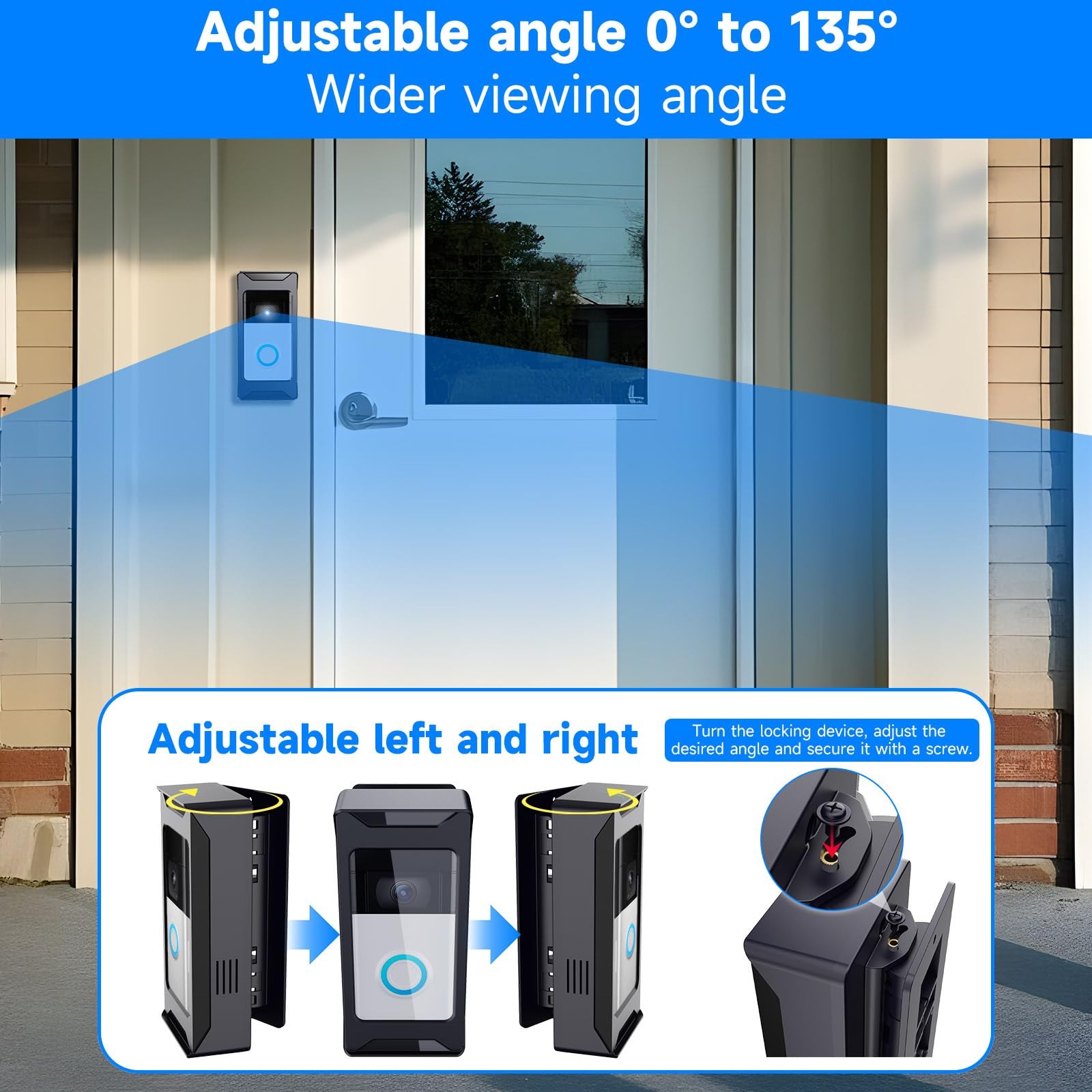 AntiTheft Video Doorbell Mount Compatible with Ring/Blink Wireless Camera Doo...