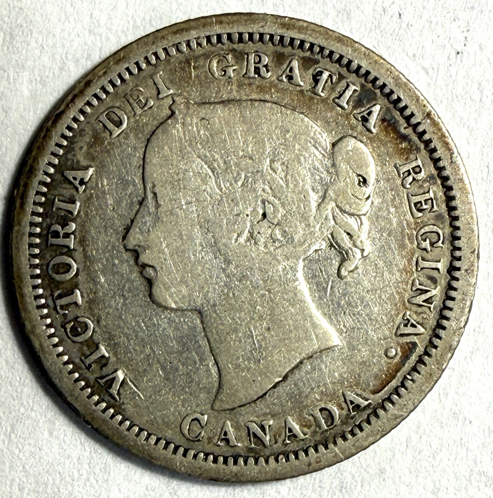 CANADA 1870 W/R Silver Five Cents - (31-18/IRY