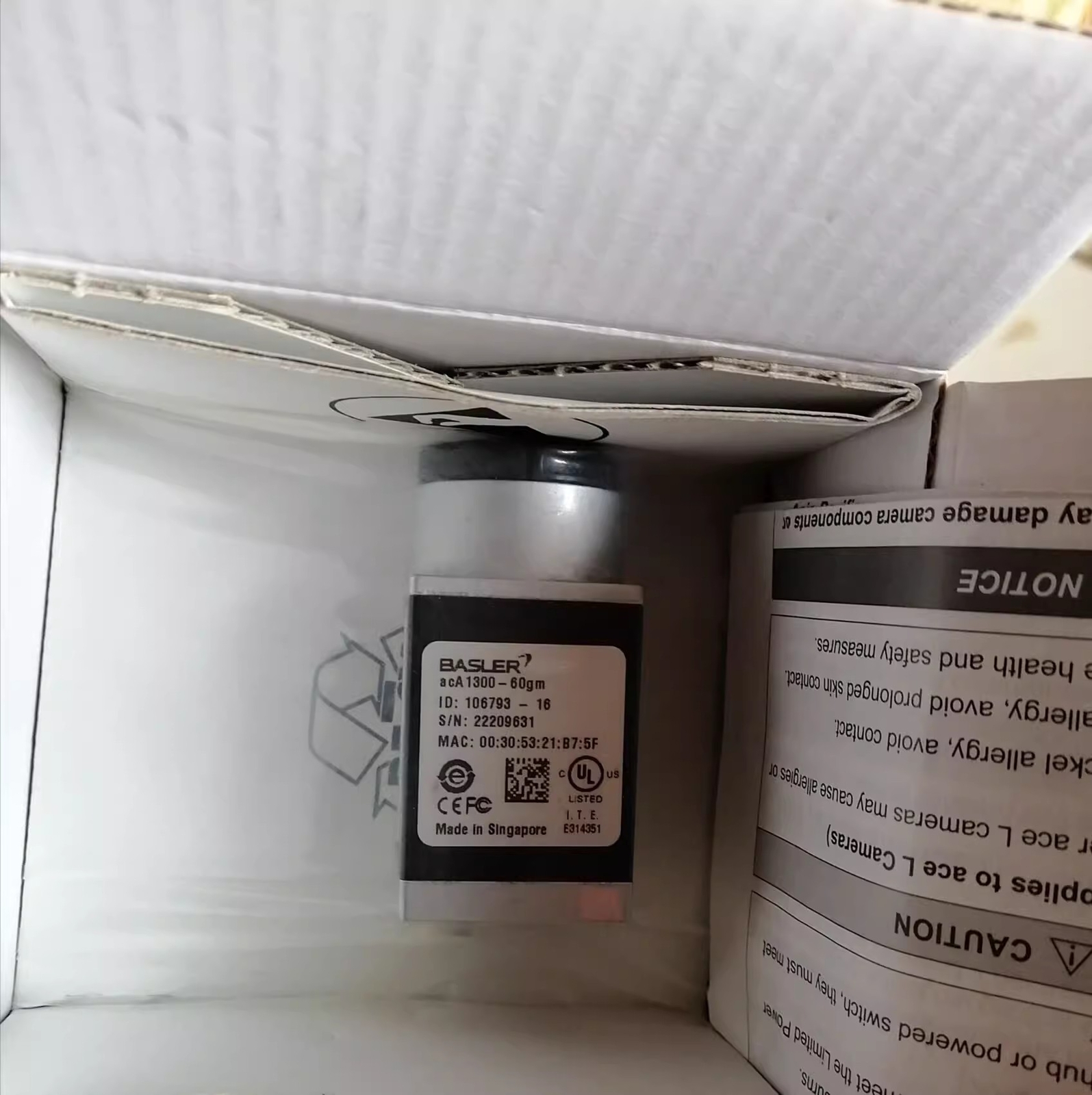 1pcs Basler acA1300-60gm Industrial Camera
