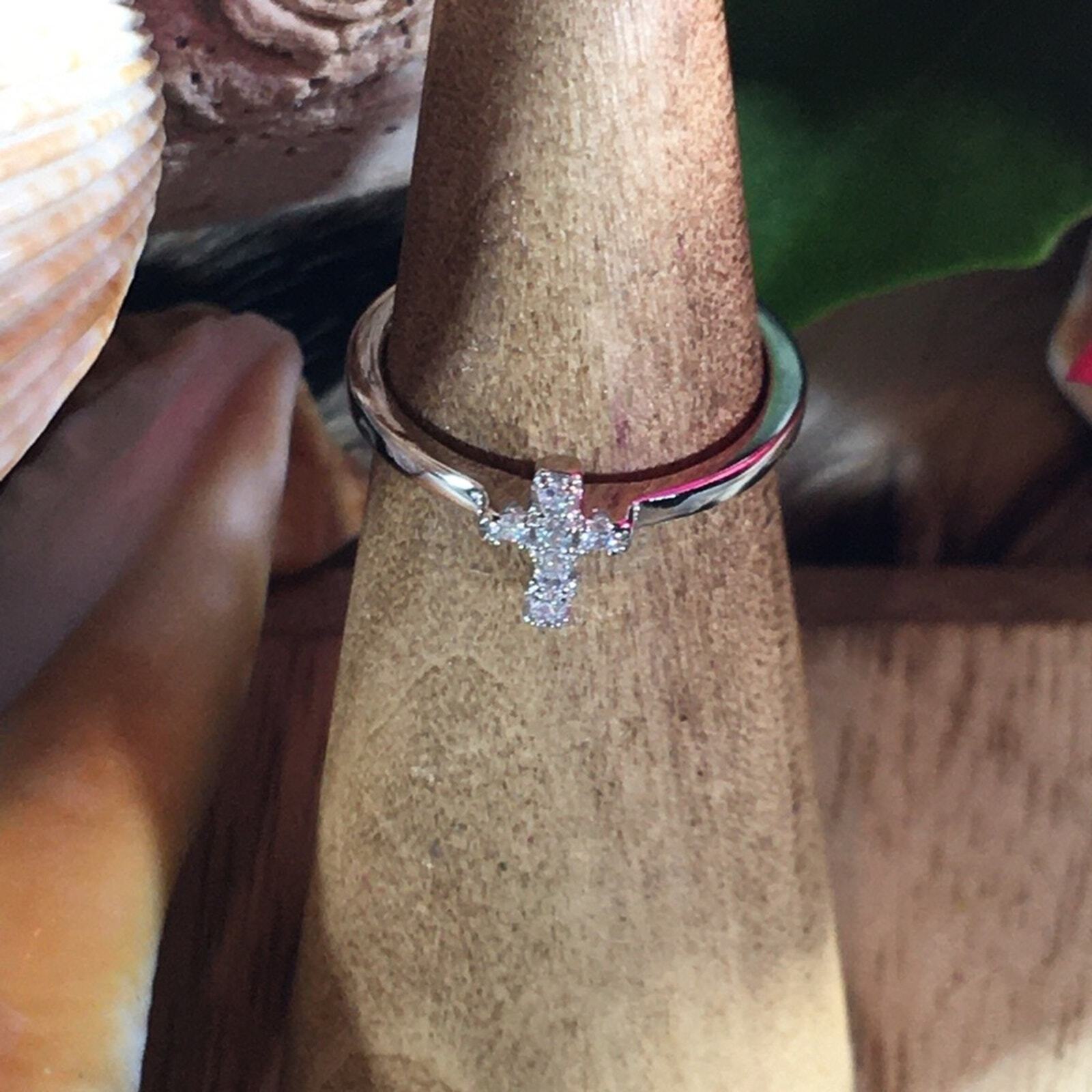 Cross CZ Sterling Silver Toe Ring
