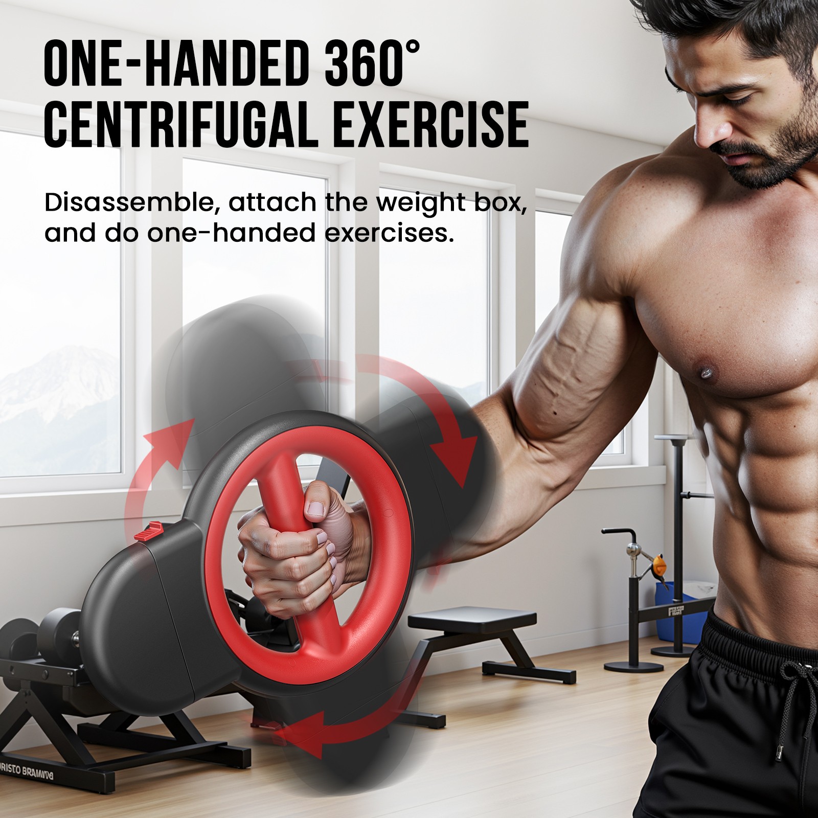 ADISTAR 3-IN-1 Multifunctional Rotator Burn Machine - 360° Spinning Arm Workout