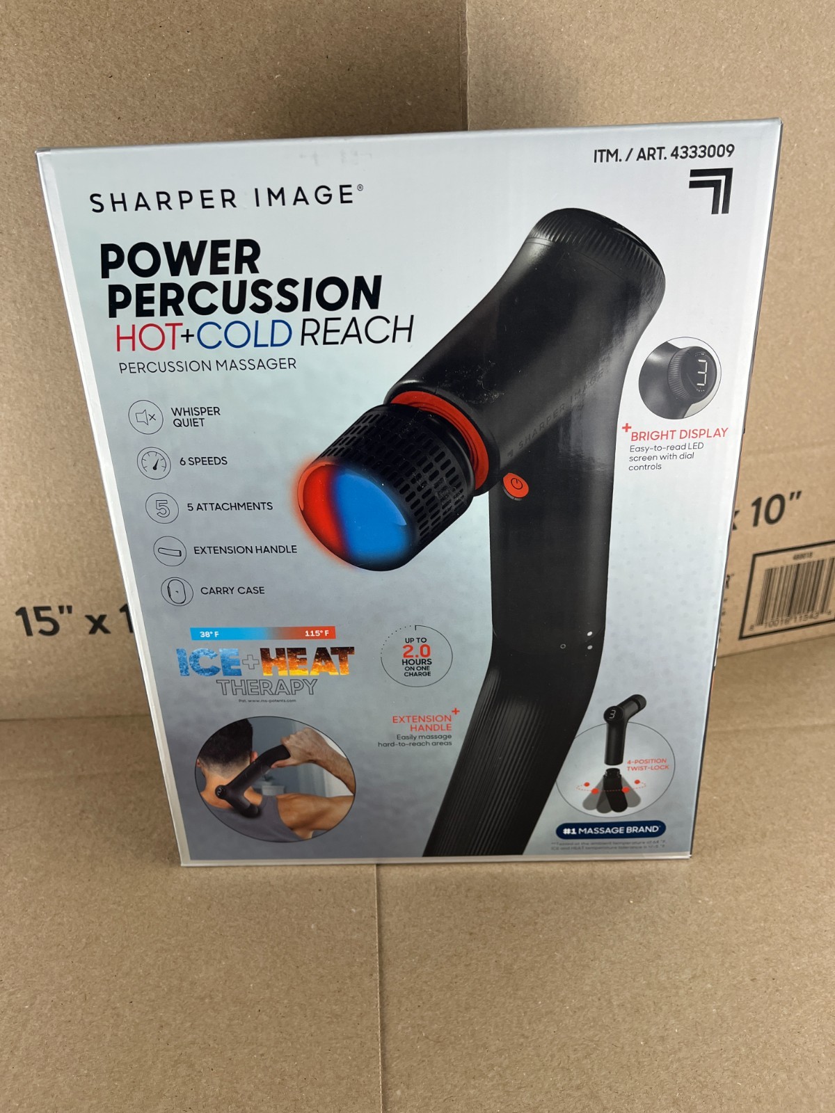 Sharper Image Power Percussion Hot & Cold Reach Percussion Massager