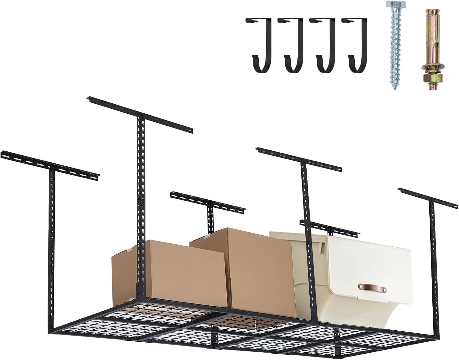 Heavy Duty Metal Overhead Garage Storage Rack for Garage Adjustable 96in x 36in