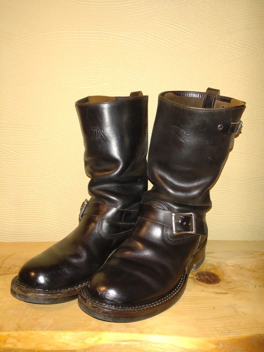 WHITE'S Boots Leather Black Nomad Engineer Boots Size 9FF