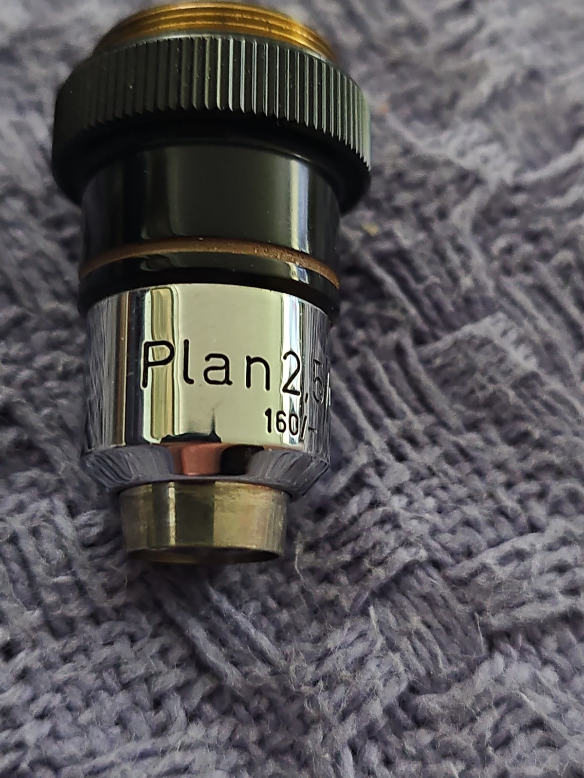 Carl Zeiss Plan 2.5x/0.08 160/- Microscope Objective Lens Vintage Optics