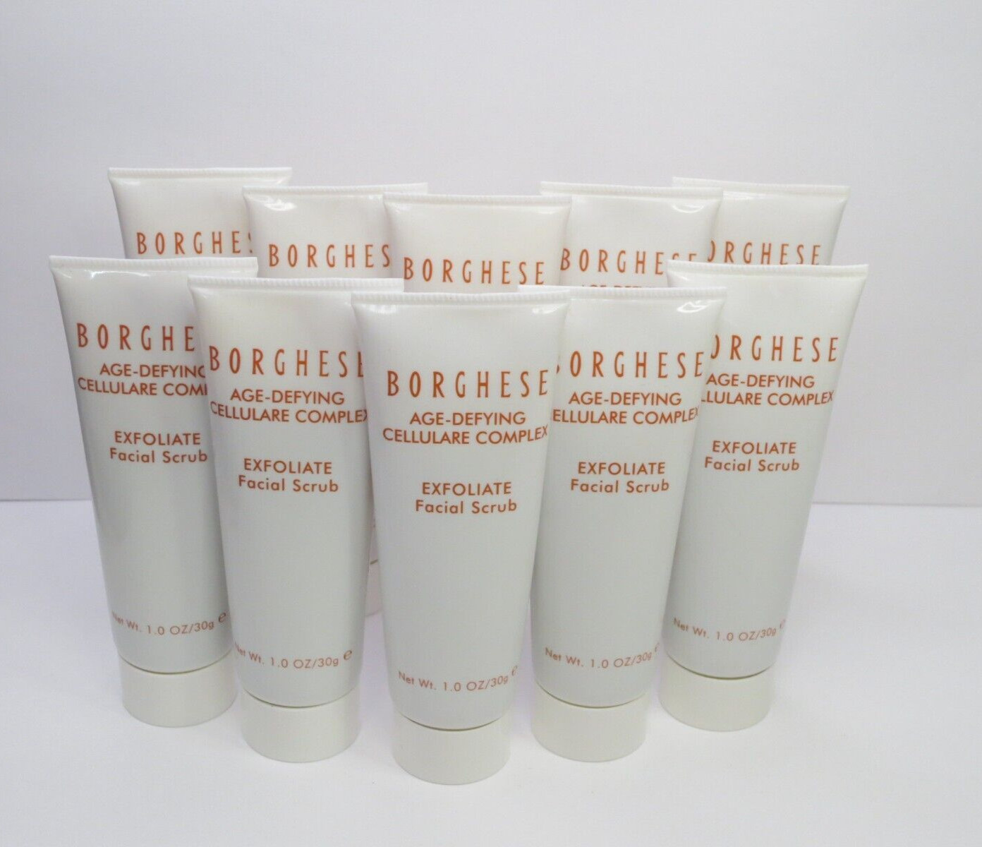 BORGHESE AGE-DEFYING CELLULARE COMPLEX EXFOLIATE FACIAL SCRUB 1 OZ (LOT OF 10)