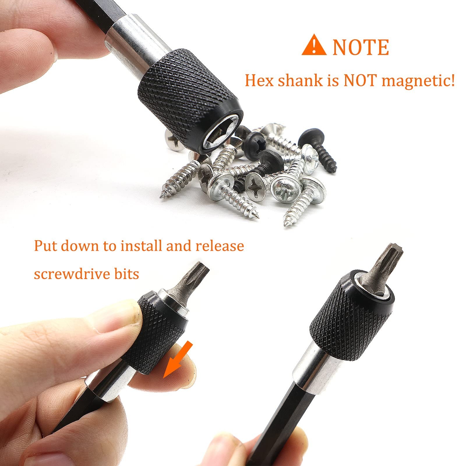 6 Piece 1/4” Hex Shank Quick Change Bit Extension,Quick Release Bit Extens