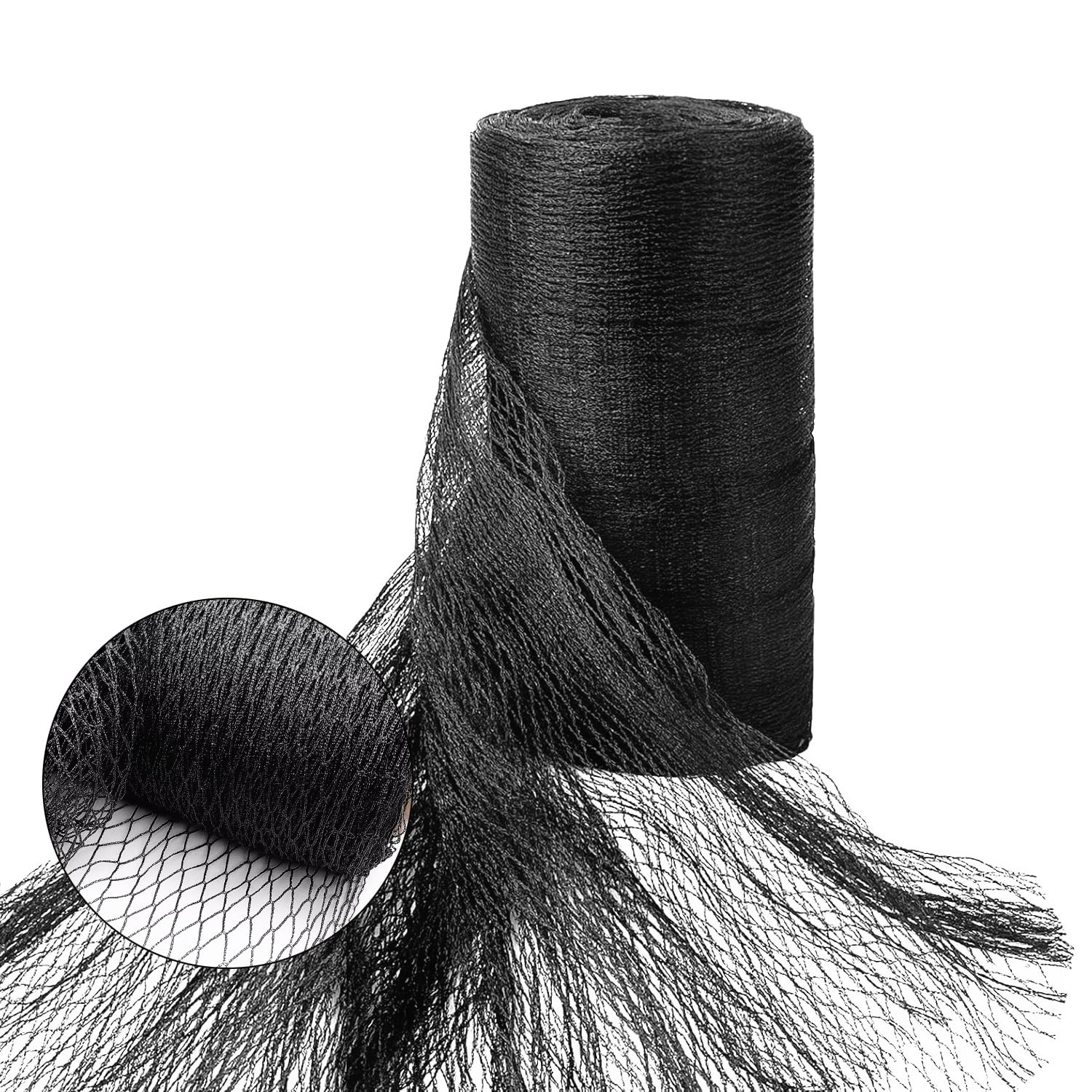 Vocray Bird Netting for Chicken Coop 50x50 Ft, 1" Mesh, 50x50Ft-1", Black