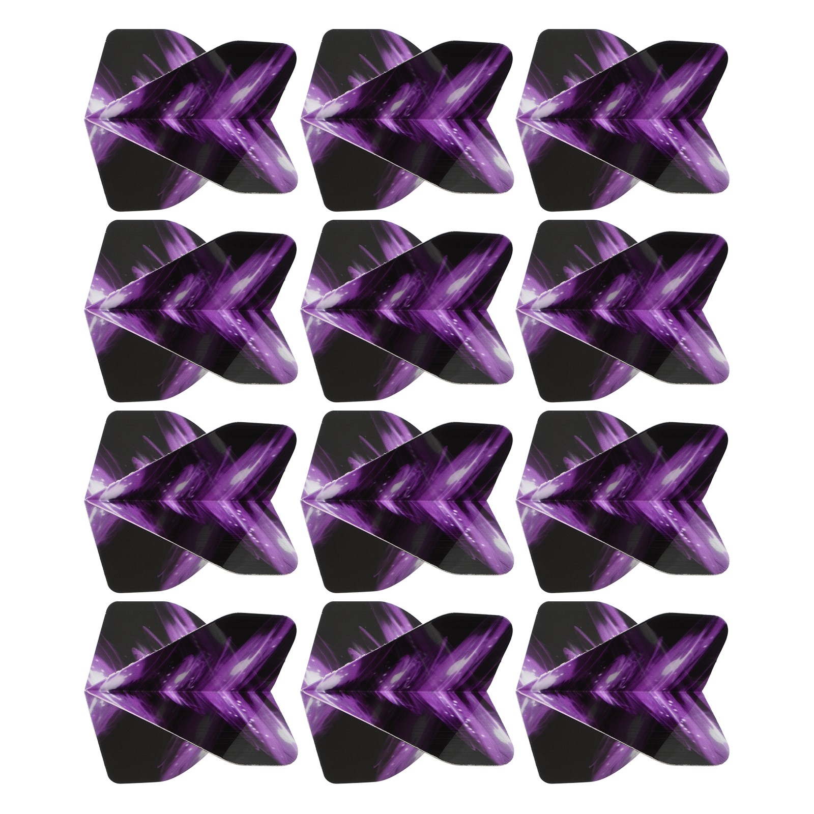 12Pcs Dart Flight,Standard Dart Accessory Replacement Part(Black,Purple)