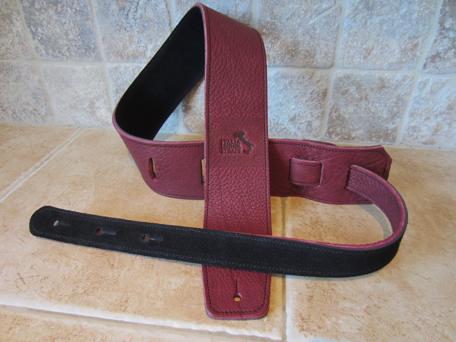 Premium Handmade Italian Leather Guitar Bass Strap 2.5"  Italia Leather Straps