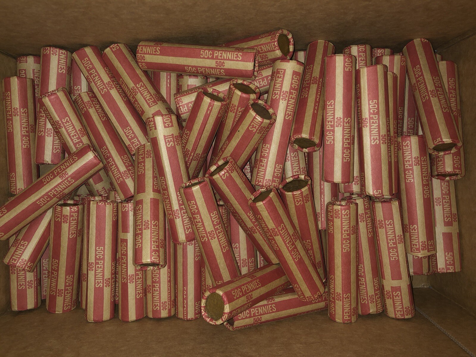 US WHEAT PENNIES / CENT / LINCOLN SHOTGUN PENNY ROLL - UNSEARCHED BY ME