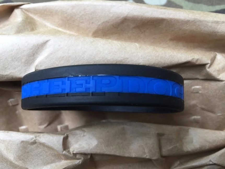 Subtle Thin Blue Line "SHEEPDOG" Silicone Bracelet Band
