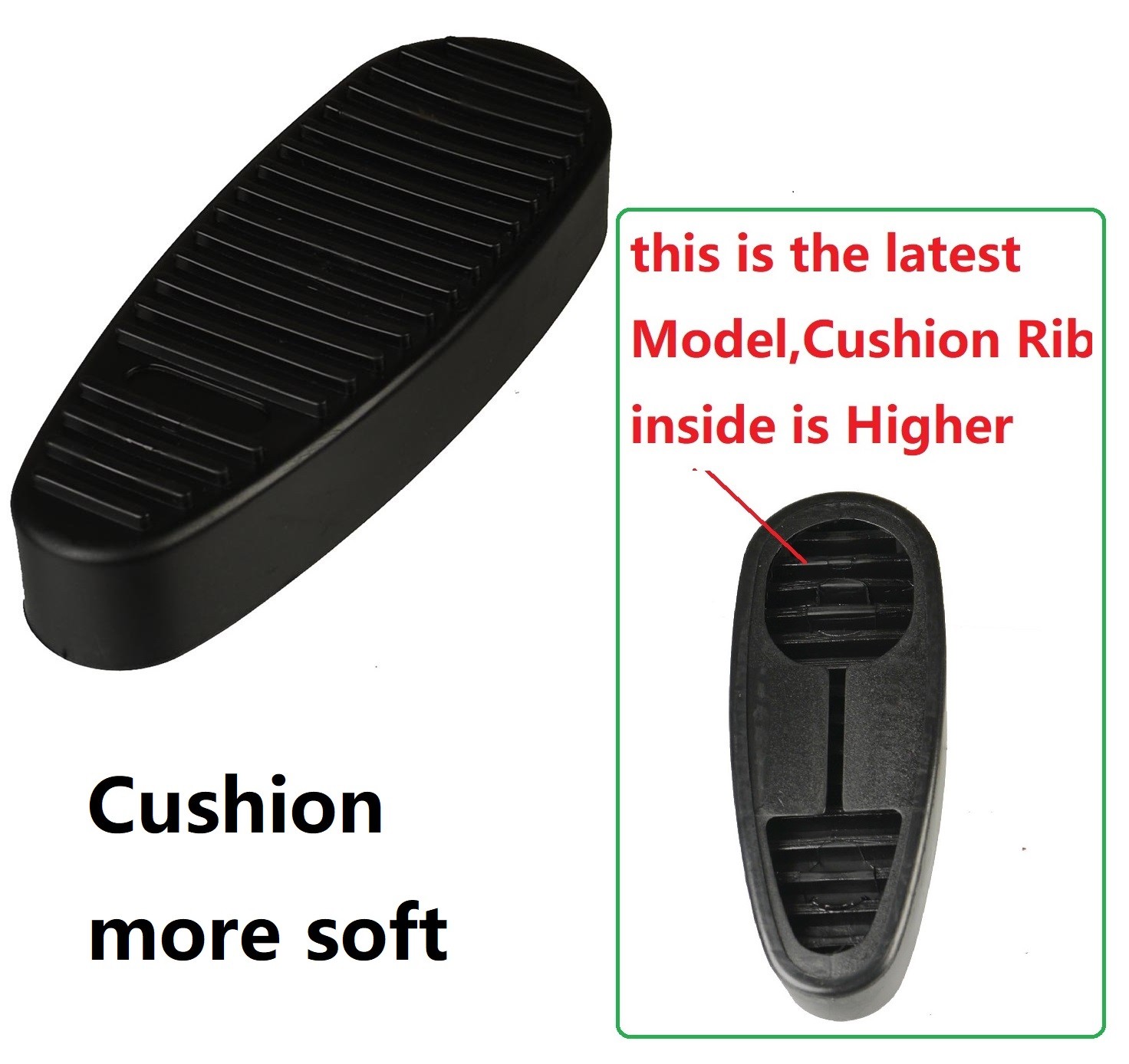 New and Great!! Pad! Pad Rubber Butt Pad Black Rubber Stock
