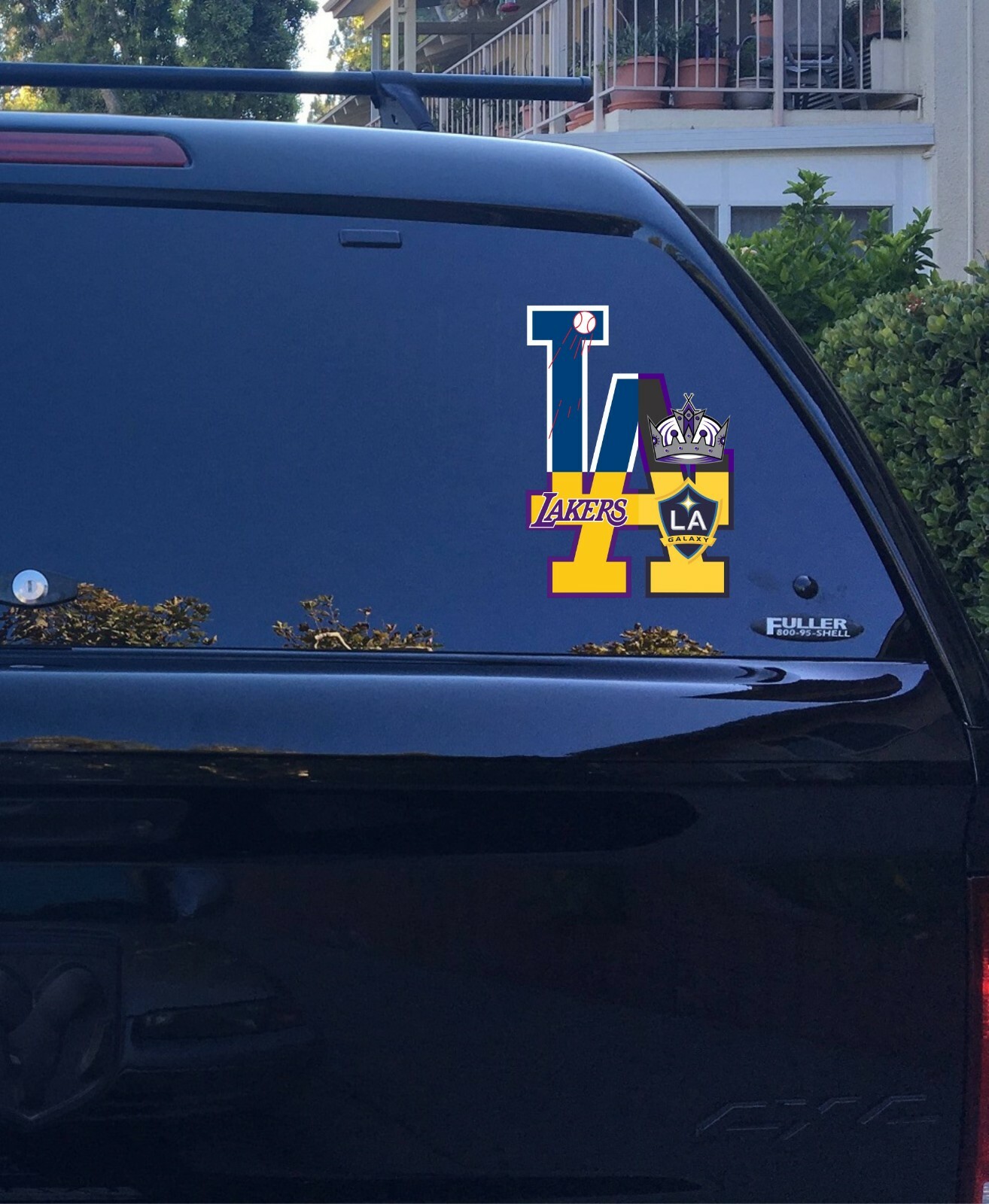 68-19 Los Angeles Dodgers Lakers Galaxy Kings Mash Up Logo Vinyl Decal