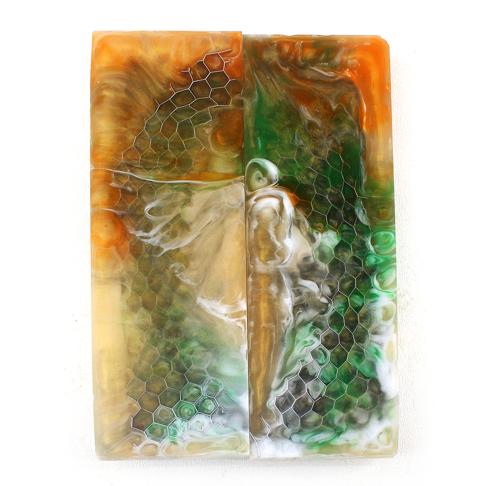 Resin Art Knife Making Scales with Aluminum Hex Handle Material 6 x 2 x 3/8 in