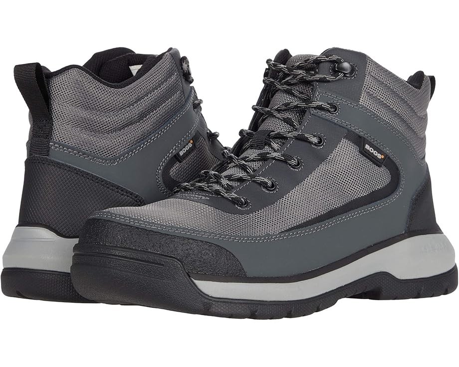 Bogs Shale Mid 72673CT-062 Men's Gray Black Composite Toe Work Boots DWA2054