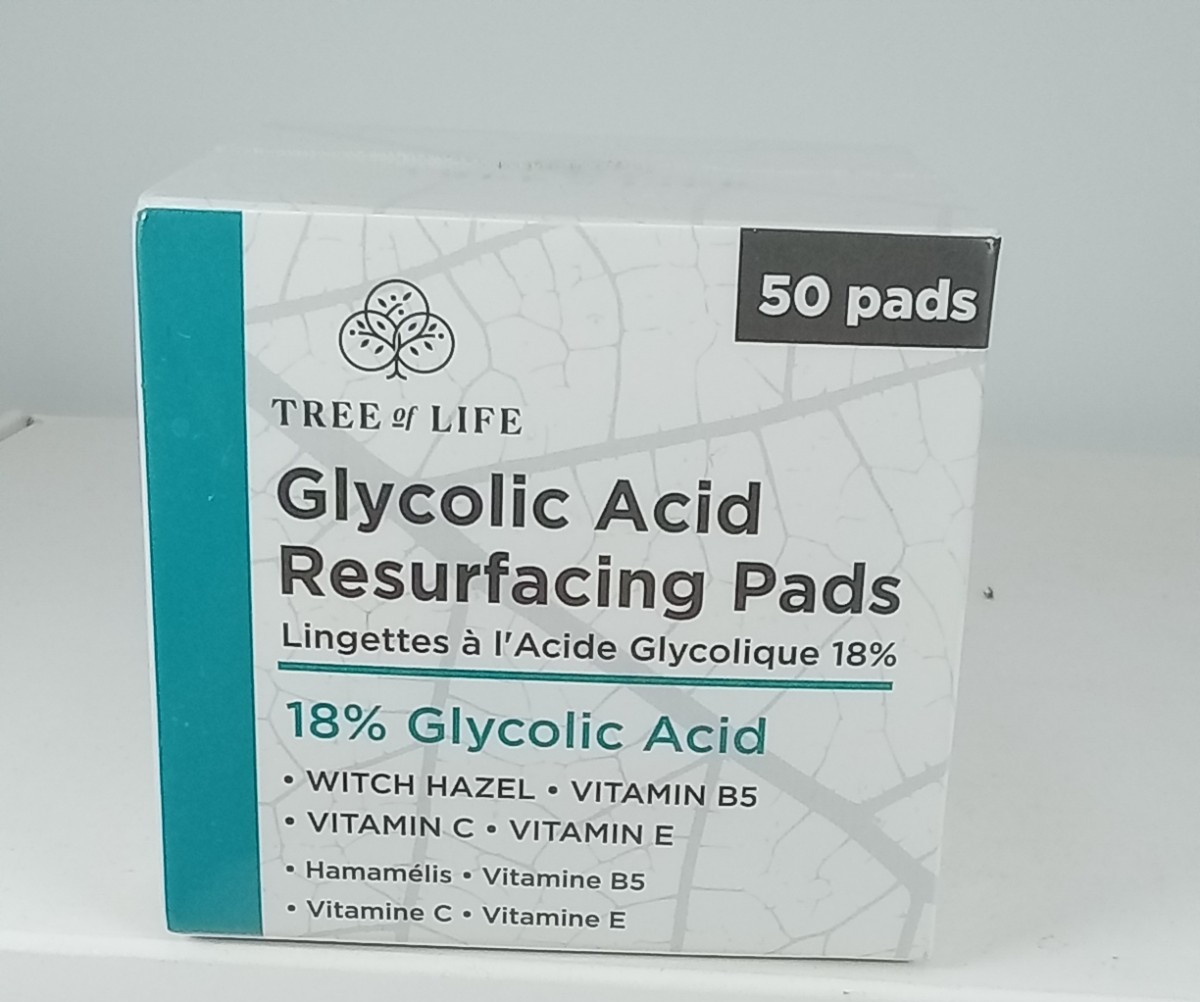 TREE OF LIFE GLYCOLIC ACID RESURFACING 50 PADS BB DATE 01/2028