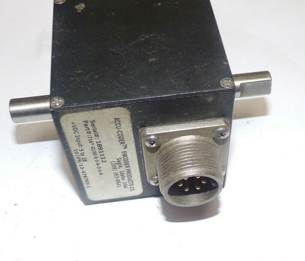 ACCU-CODE, INCREMENTAL SHAFT ENCODER, 716*-0100-S-S-6-D-S-N, 5-28V, DUAL SHAFT