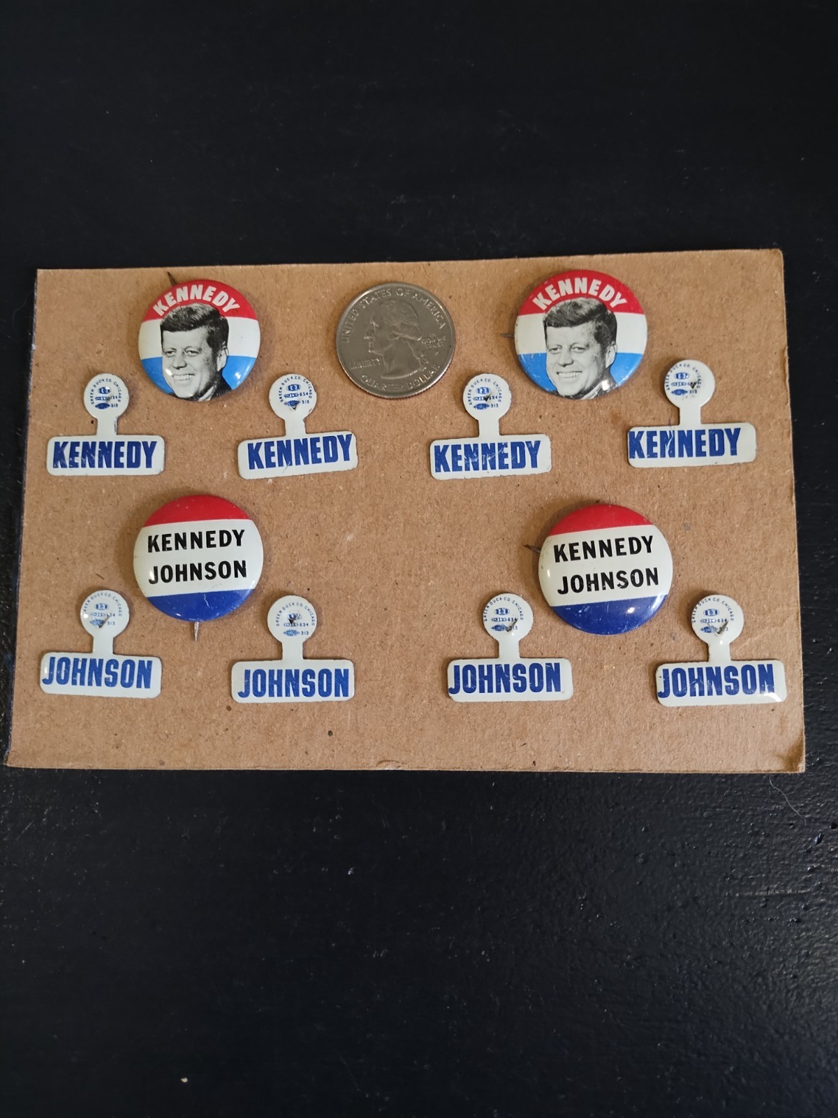 Kennedy Johnson Campaign Pinbacks Lot Vintage Political Buttons