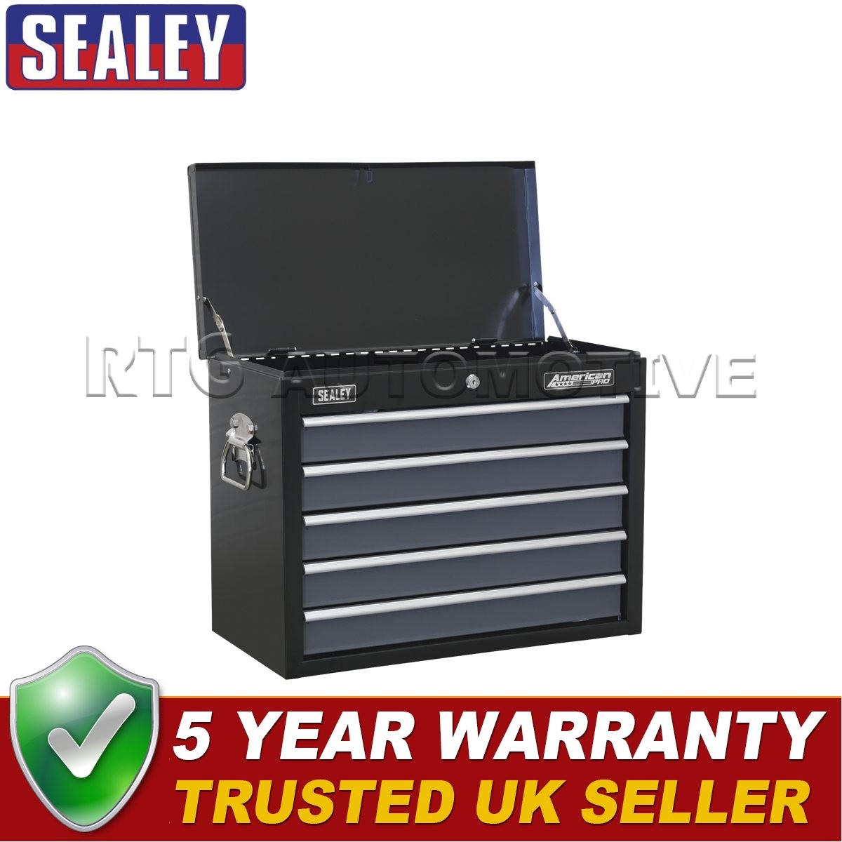 Sealey American PRO� Topchest 5 Drawer Black/Grey AP3505TB