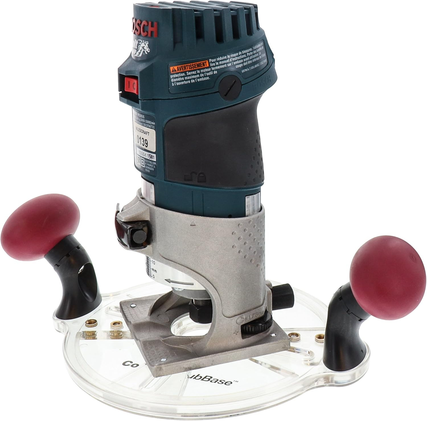1225 Compactsubbase - Adjustable Universal Router Base Plate with Rotational Han