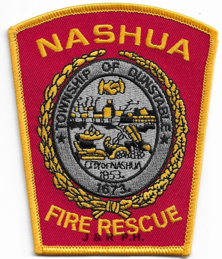 *NEW* Nashua Fire Dept., New Hampshire (3.75" x 4.5" size) fire patch
