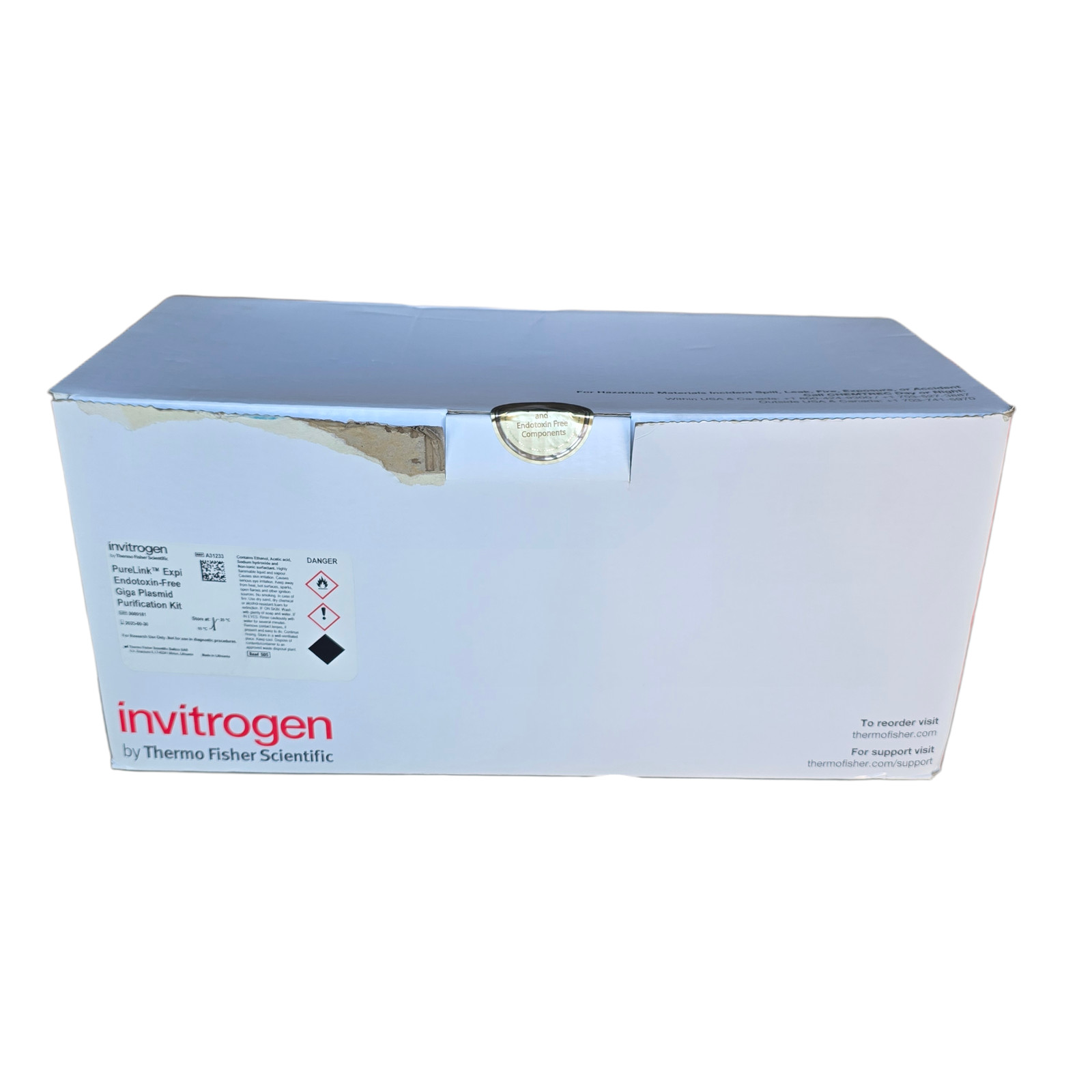 Thermo Scientific Invitrogen PureLink Expi Giga Plasmid DNA Kit A31233 Lab New