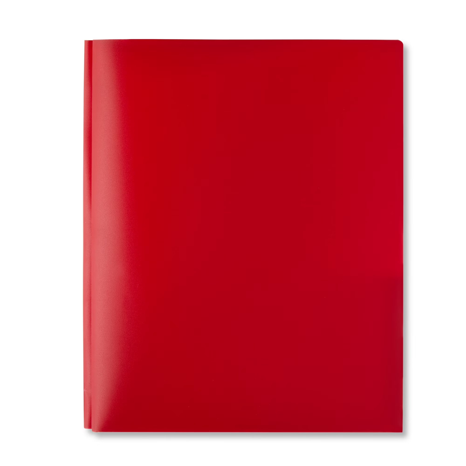 Pen+Gear 2-Pocket Poly Folder Red 3-Prong Letter Size School Presentation Folder