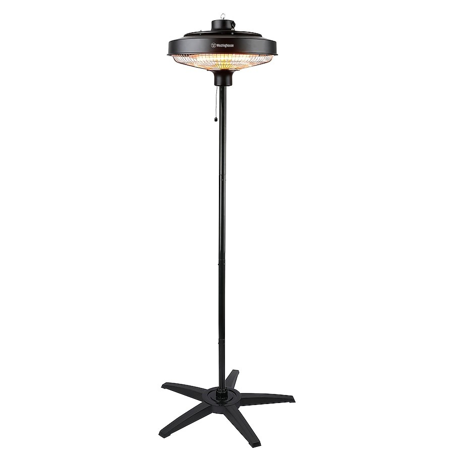 WESTINGHOUSE 5100 -BTU 1500 -W FLOORSTANDING BLACK STEEL ELECTRIC PATIO HEATER