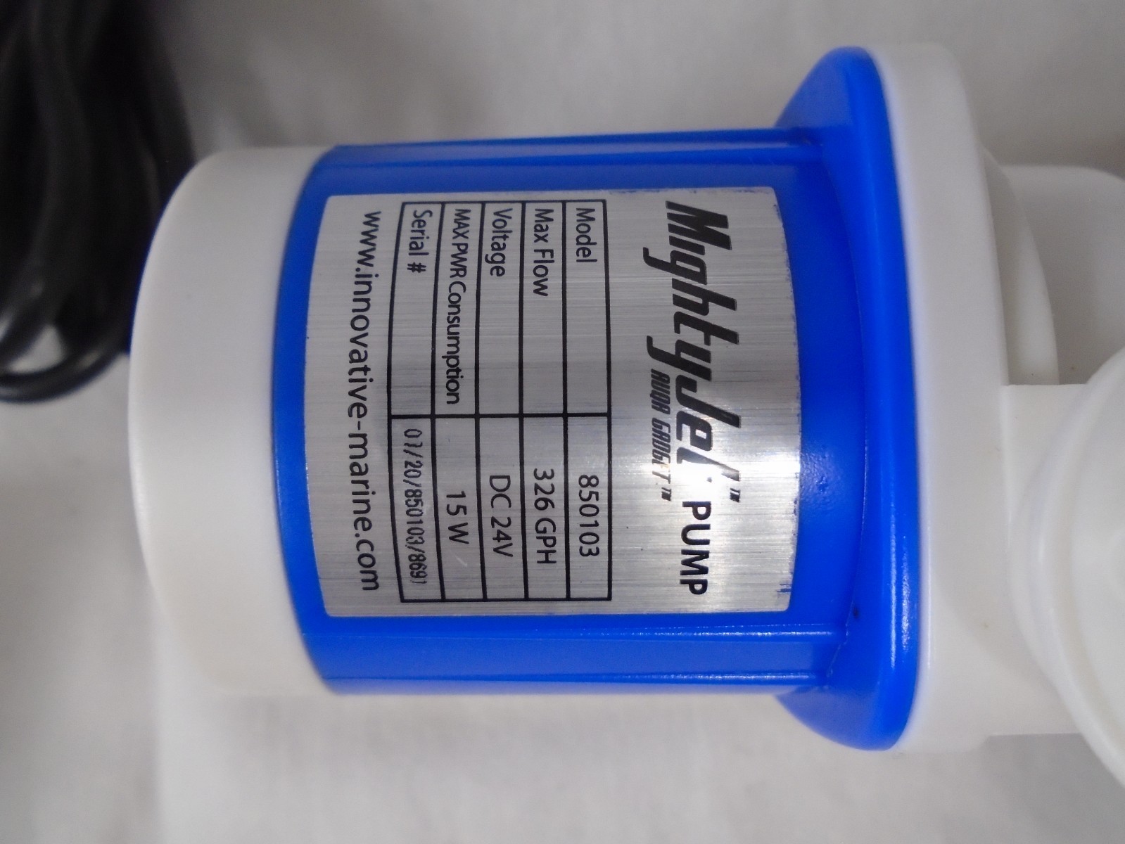 Innovative Marine MightyJet DC Return Pump 326 GPH Model No. 850103
