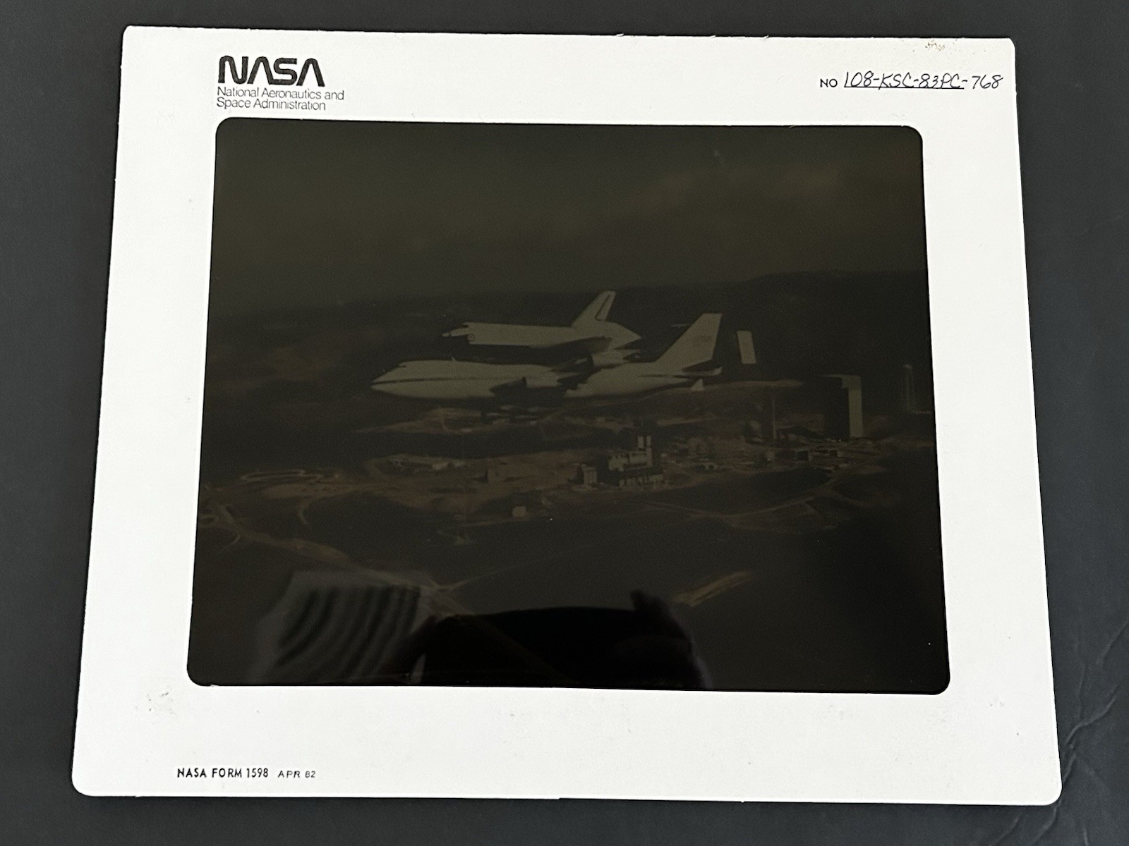 1983 NASA KSC Space Shuttle Orbiter 747 Transport Presentation Transparency