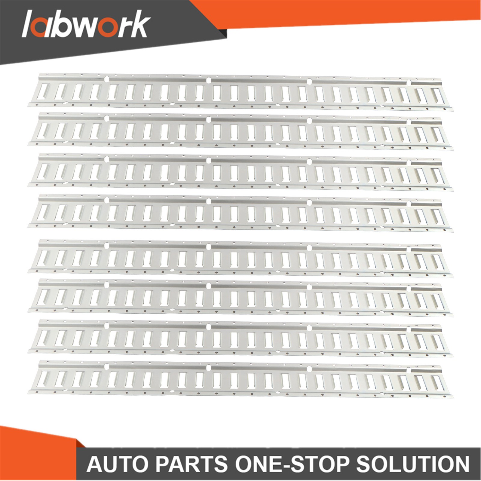 Labwork E Track Tie Down Rail Kit 4' (8 Pack) 2,000 lbsGalvanized Steel For Vans